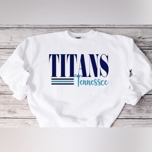 Titans striped crewneck - white